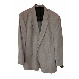 Jos A Bank Blazer Gordon 46L Wool Silk Blend Gray Sports Coat